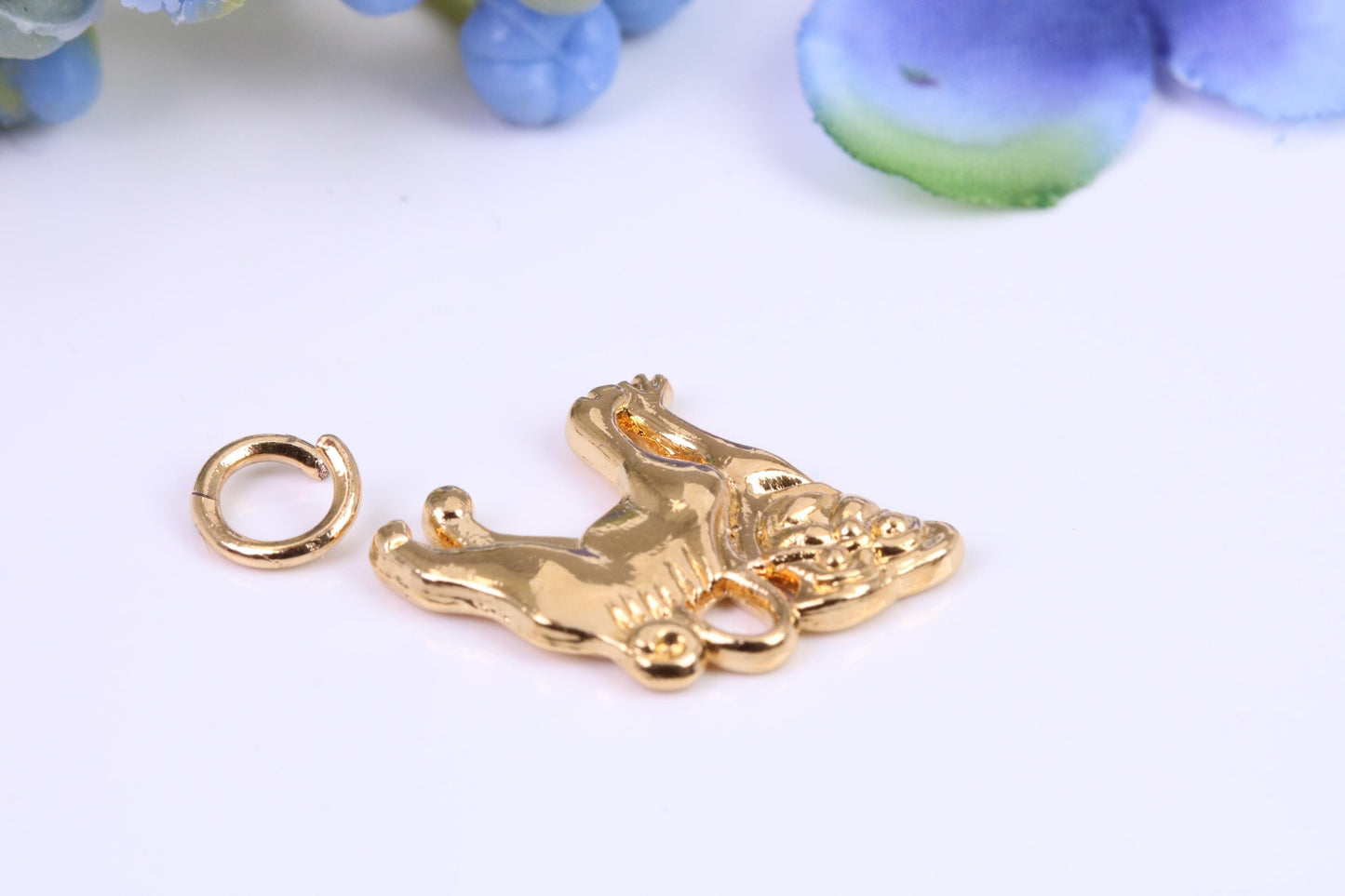 Rottweiler Charm, Made from Solid Yellow Gold, British Hallmarked