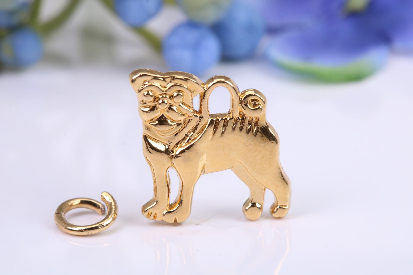 Rottweiler Charm, Made from Solid Yellow Gold, British Hallmarked