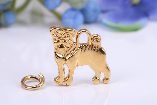 Rottweiler Charm, Made from Solid Yellow Gold, British Hallmarked