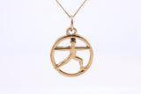 Yoga Necklace, Made from Solid Cast Yellow Gold, British Hallmarked