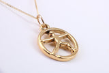 Yoga Necklace, Made from Solid Cast Yellow Gold, British Hallmarked