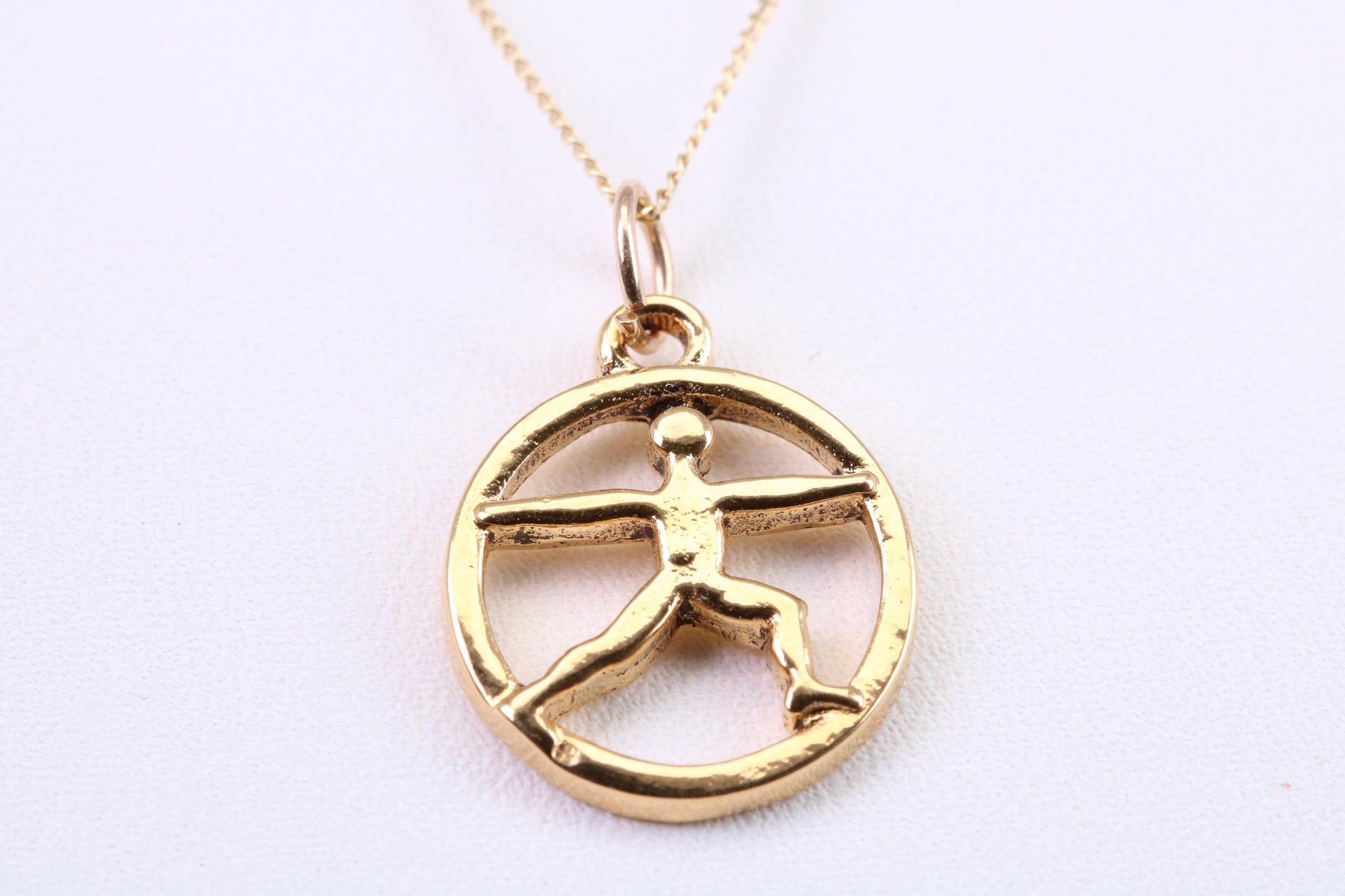 Yoga Necklace, Made from Solid Cast Yellow Gold, British Hallmarked