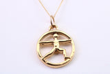 Yoga Necklace, Made from Solid Cast Yellow Gold, British Hallmarked