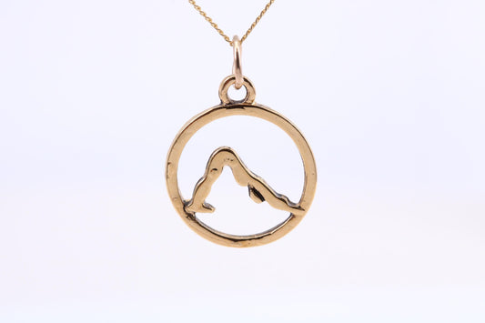 Yoga Necklace, Made from Solid Cast Yellow Gold, British Hallmarked