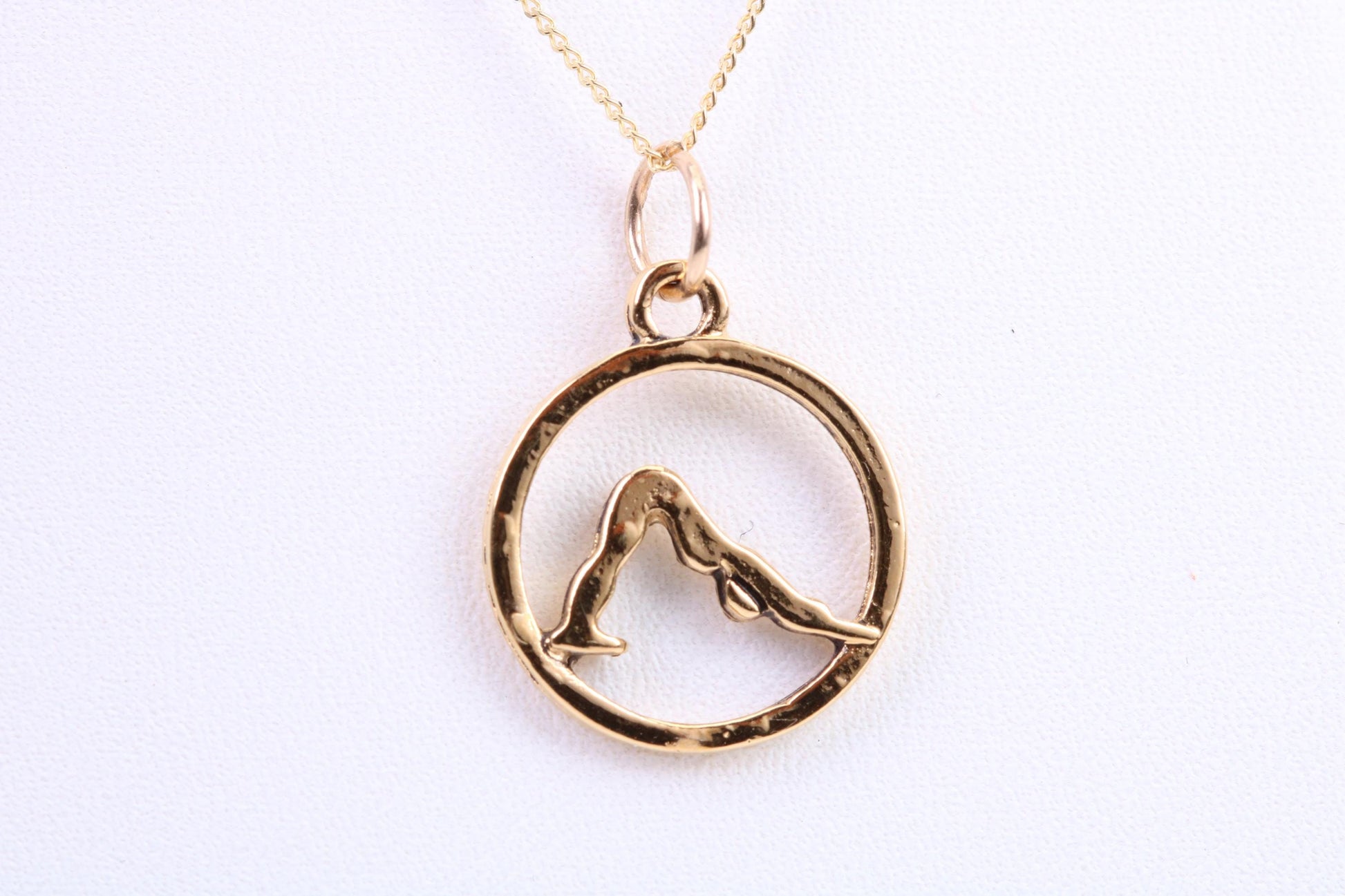 Yoga Necklace, Made from Solid Cast Yellow Gold, British Hallmarked
