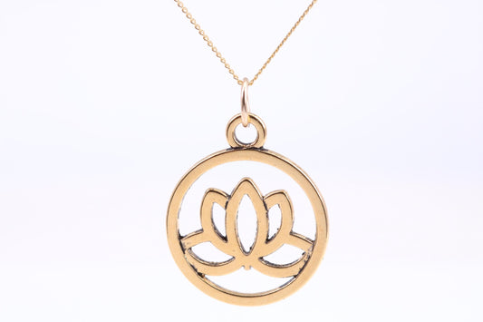 Yoga Necklace, Made from Solid Cast Yellow Gold, British Hallmarked