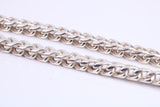 Gents heavy Byzantine Chain, made from solid Sterling Silver, 26 Inches Long x 5 mm wide, British Hallmarked