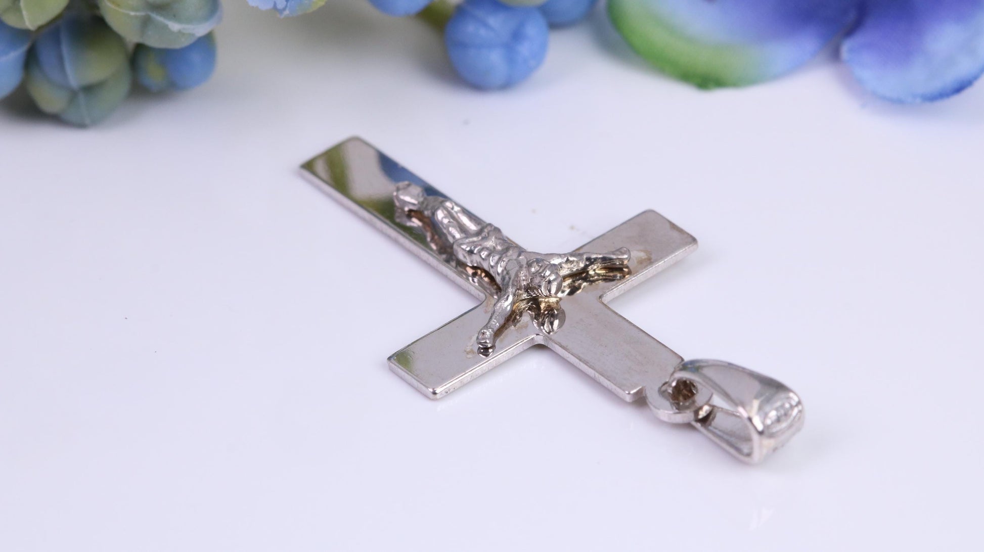 35 mm Long Crucifix, Made From Solid Cast Silver