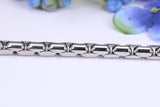 Gents Cuban Steel Bracelet, Made from solid Steel, 8.50 Inches Long and 5 mm Wide