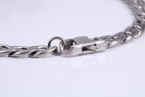 Flat Curb Link Steel Bracelet, Made from solid Steel, 8.50 Inches Long and 6 mm Wide