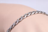 Flat Curb Link Steel Bracelet, Made from solid Steel, 8.50 Inches Long and 6 mm Wide