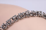 6 mm wide Cuban Steel Bracelet, Made from solid Steel, 8.50 Inches Long and 6 mm Wide