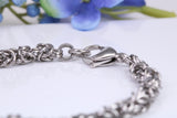 6 mm wide Cuban Steel Bracelet, Made from solid Steel, 8.50 Inches Long and 6 mm Wide