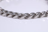 Flat Curb Link Steel Bracelet, Made from solid Steel, 8.50 Inches Long and 8 mm Wide