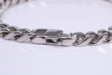 Flat Curb Link Steel Bracelet, Made from solid Steel, 8.50 Inches Long and 8 mm Wide