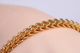 Cuban Chunky Steel Bracelet, Made from solid Steel, IP Gold Plated, measures 8.50 Inches Long and 5 mm Wide