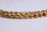 Cuban Chunky Steel Bracelet, Made from solid Steel, IP Gold Plated, measures 8.50 Inches Long and 5 mm Wide