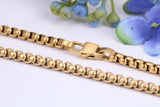 Steel Belcher Necklace, Made from solid Steel, IP Gold Plated, 4 mm Wide and available in two lengths