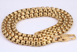 Steel Belcher Necklace, Made from solid Steel, IP Gold Plated, 4 mm Wide and available in two lengths