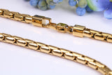 Cuban Chunky Steel Necklace, Made from solid Steel, IP Gold Plated, 5 mm Wide and available in two lengths, Gold Look for a Small Price