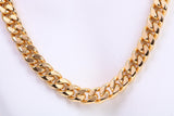 Very Chunky Curb Link Steel Necklace, Made from solid Steel, IP Gold Plated, 10 mm Wide and available in two lengths, Gold Look