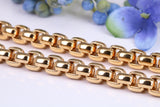 Very Chunky Cuban Steel Necklace, Made from solid Steel, IP Gold Plated, 8 mm Wide and available in two lengths, Gold Look for a Small Price