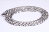 Chunky Curb Link Steel Necklace, Made from solid Steel, 7 mm Wide and available in two lengths