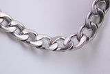 Chunky Curb Link Steel Necklace, Made from solid Steel, 7 mm Wide and available in two lengths