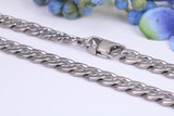 Chunky Curb Link Steel Necklace, Made from solid Steel, 7 mm Wide and available in two lengths