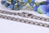 Chunky Curb Link Steel Necklace, Made from solid Steel, 7 mm Wide and available in two lengths