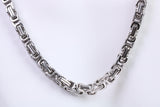 Chunky Byzantine Steel Necklace, Made from solid Steel, 5 mm Wide and available in two lengths