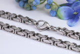 Chunky Byzantine Steel Necklace, Made from solid Steel, 5 mm Wide and available in two lengths
