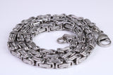 Chunky Byzantine Steel Necklace, Made from solid Steel, 5 mm Wide and available in two lengths