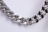 Chunky Curb Link Steel Necklace, Made from solid Steel, 7 mm Wide and available in two lengths