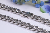 Chunky Curb Link Steel Necklace, Made from solid Steel, 7 mm Wide and available in two lengths