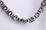 Chunky Byzantine Steel Necklace, Made from solid Steel, 5 mm Wide and available in two lengths