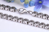Chunky Byzantine Steel Necklace, Made from solid Steel, 5 mm Wide and available in two lengths