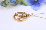Yoga Necklace, Made from Solid Cast Yellow Gold, British Hallmarked