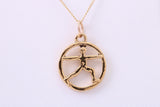 Yoga Necklace, Made from Solid Cast Yellow Gold, British Hallmarked