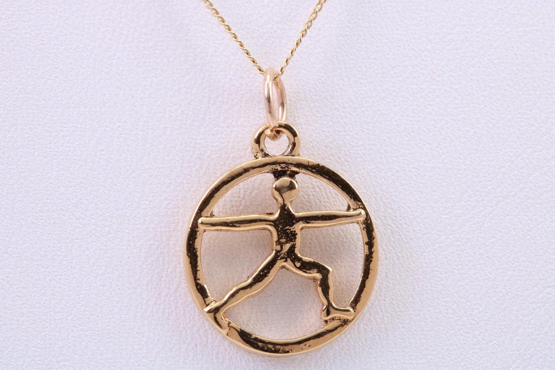 Yoga Necklace, Made from Solid Cast Yellow Gold, British Hallmarked