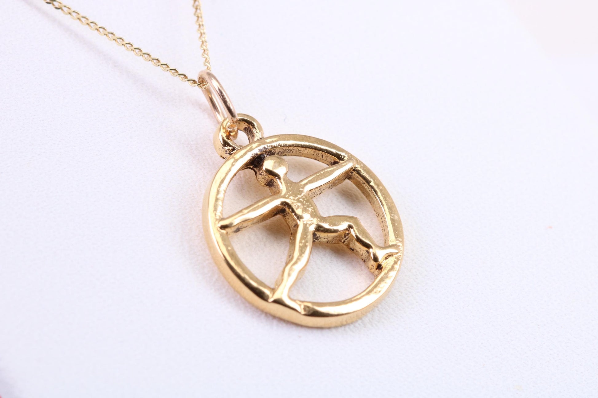Yoga Necklace, Made from Solid Cast Yellow Gold, British Hallmarked
