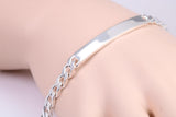 Diamond cut Curb Link Bracelet, Made from solid Sterling Silver, 8 Inches Long and 7 mm Wide, British Hallmarked