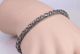 Gents Cuban Bracelet, made from solid Sterling Silver, 8.50 Inches Long x 5 mm wide, British Hallmarked