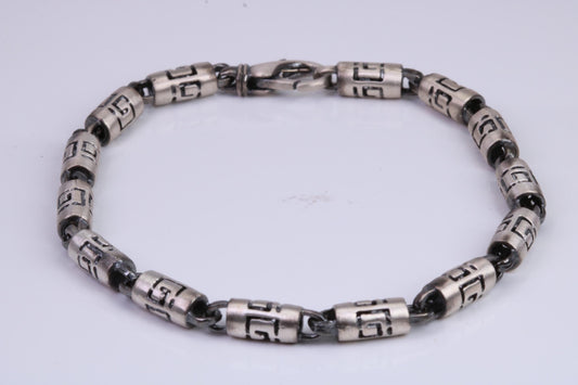 Unisex Cuban Bracelet, made from solid Sterling Silver, 8 Inches Long x 5 mm wide