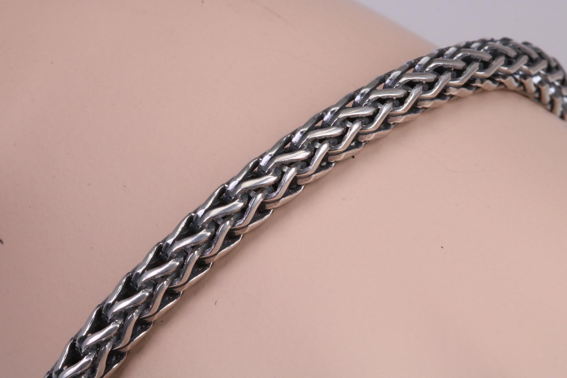 Cuban Bracelet, made from solid Sterling Silver, 8.50 Inches Long x 5 mm wide, British Hallmarked