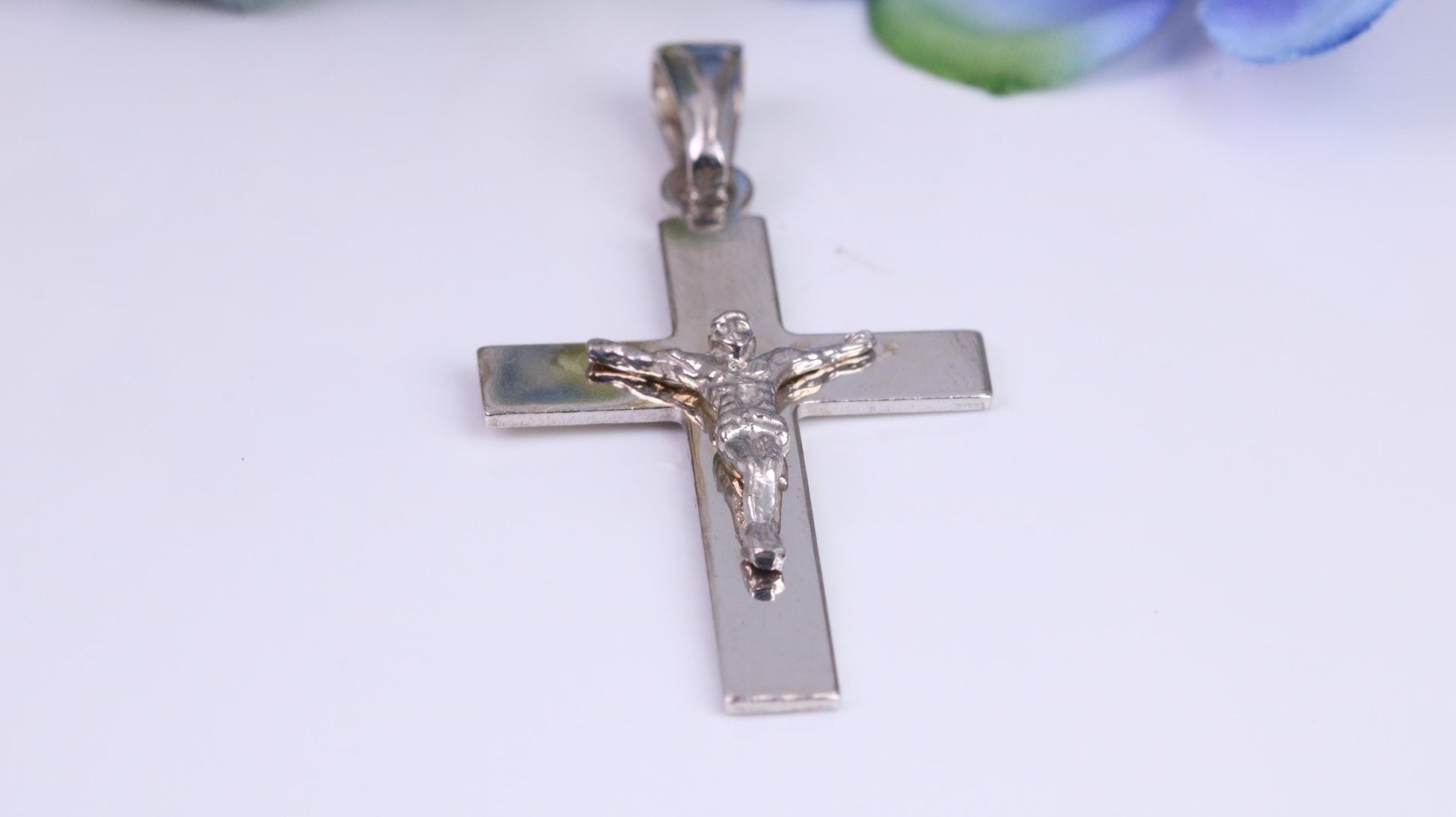 35 mm Long Crucifix, Made From Solid Cast Silver