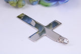 Simple Plain Polished Light Weight Cross, High Polished Finish, Made From Solid Cast Silver