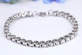 5 mm wide Cuban Steel Bracelet, Made from solid Steel, 8.50 Inches Long and 5 mm Wide