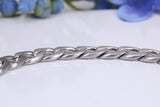 Flat Curb Link Steel Bracelet, Made from solid Steel, 8.50 Inches Long and 6 mm Wide