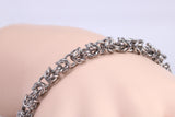 6 mm wide Cuban Steel Bracelet, Made from solid Steel, 8.50 Inches Long and 6 mm Wide